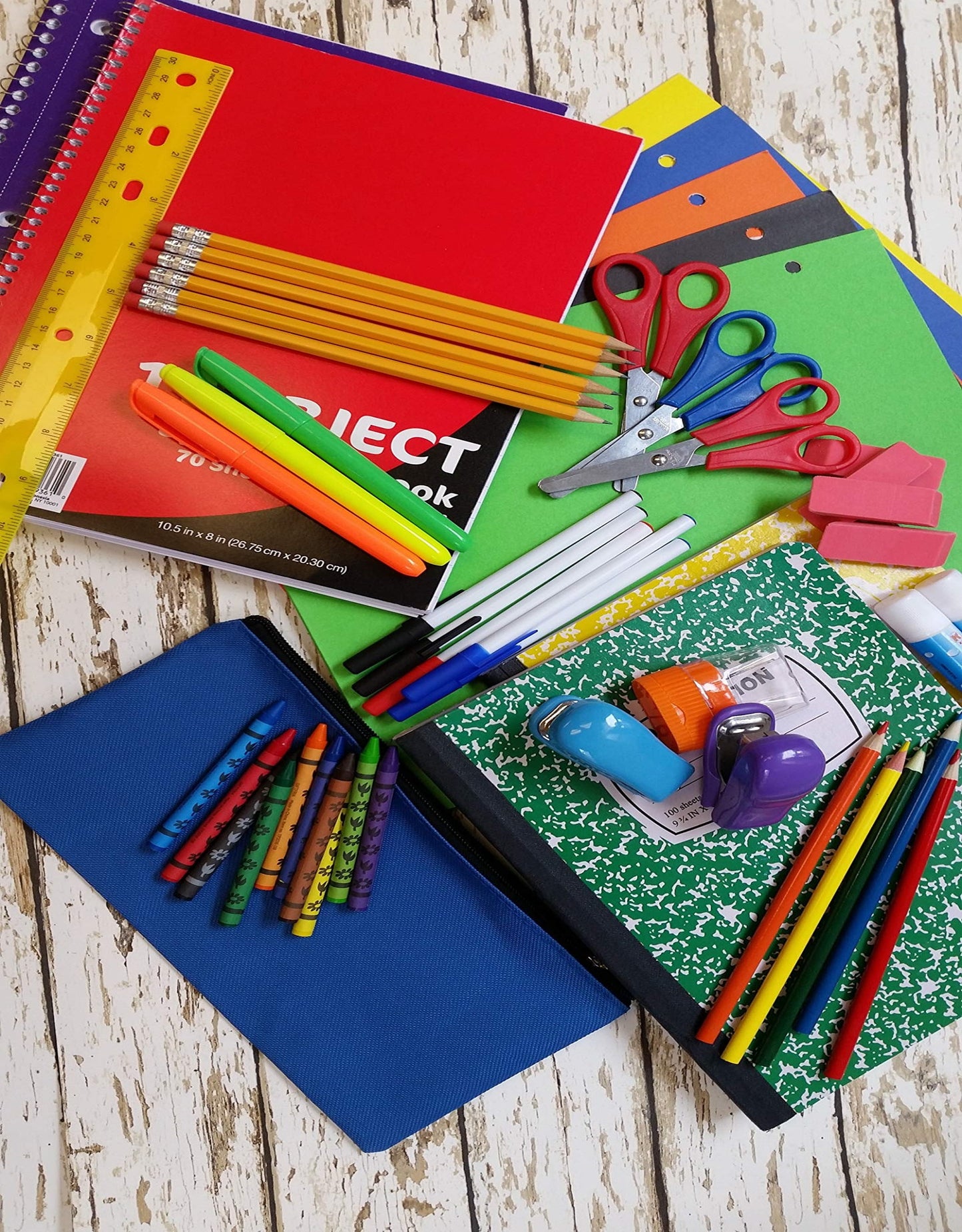 2355525 School Supply Kit, Assorted Color - 45 Piece - Case of 12