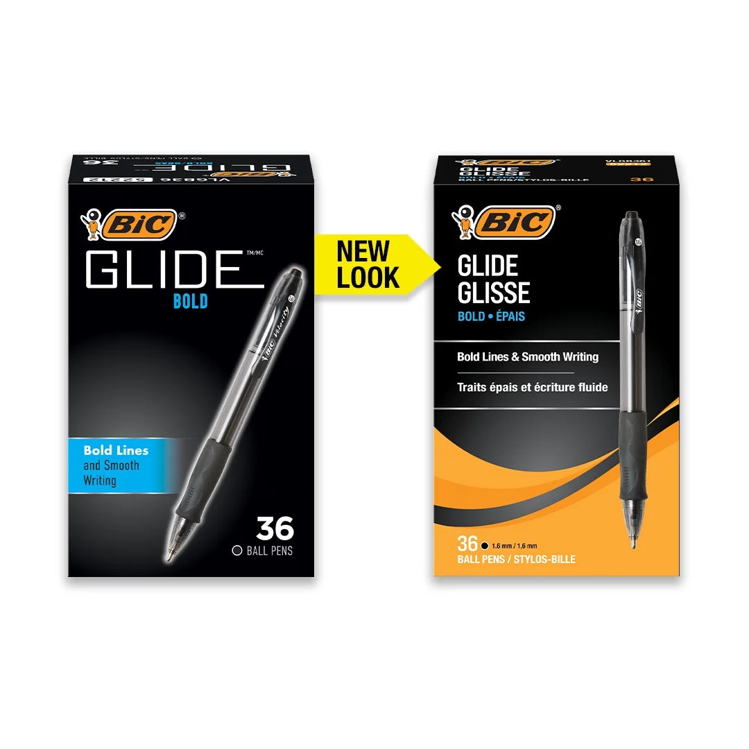 Glide Bold Retractable Ball Pen, Black, 1.6Mm Bold Point, 36 Pack