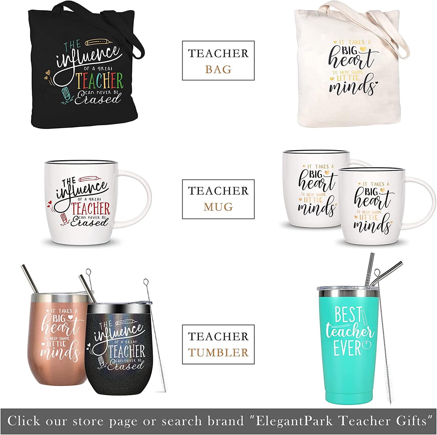 Teacher Gifts for Women Teacher Bag for Appreciation Week Valentines Day Birthday Graduation Christmas Thank You Black Cotton Canvas Tote Shoulder Bag with Interior Pocket