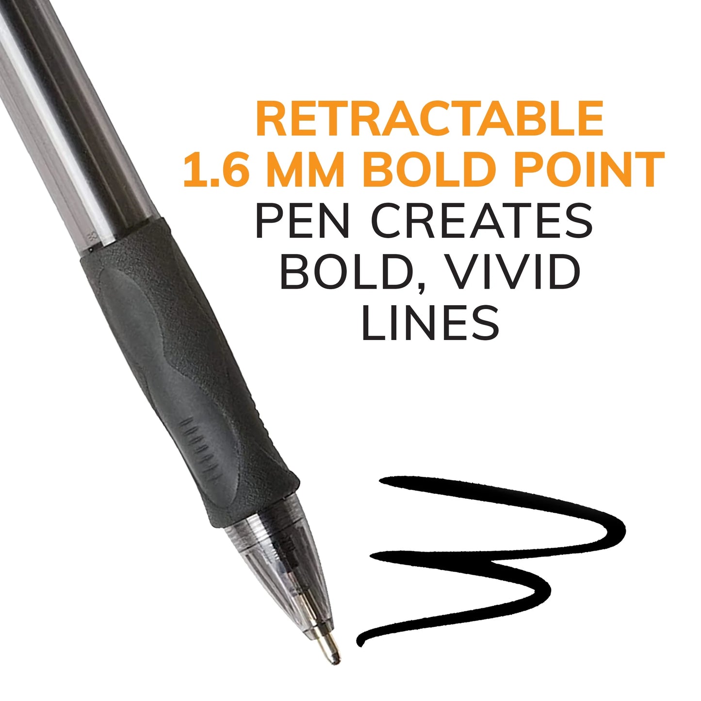 Glide Bold Retractable Ball Pen, Blue, 1.6Mm Bold Point, 12 Pack