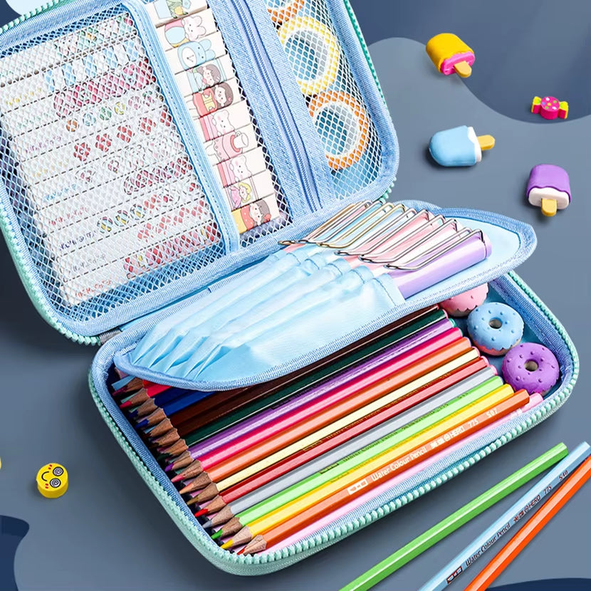 Kawaii Pencil Case Cute Cat Pencilcases Estuche Estojo Escolar Papeleria Piornik Stationery Licorne Etui Trousse Ecole