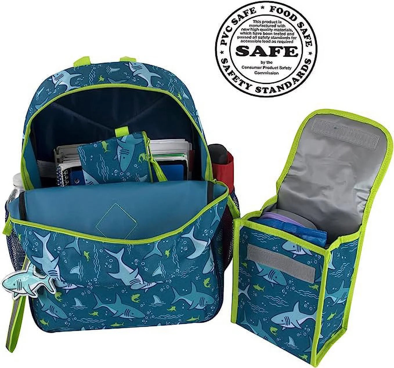 Trailmaker 6-In-1 Shark Backpack, Blue