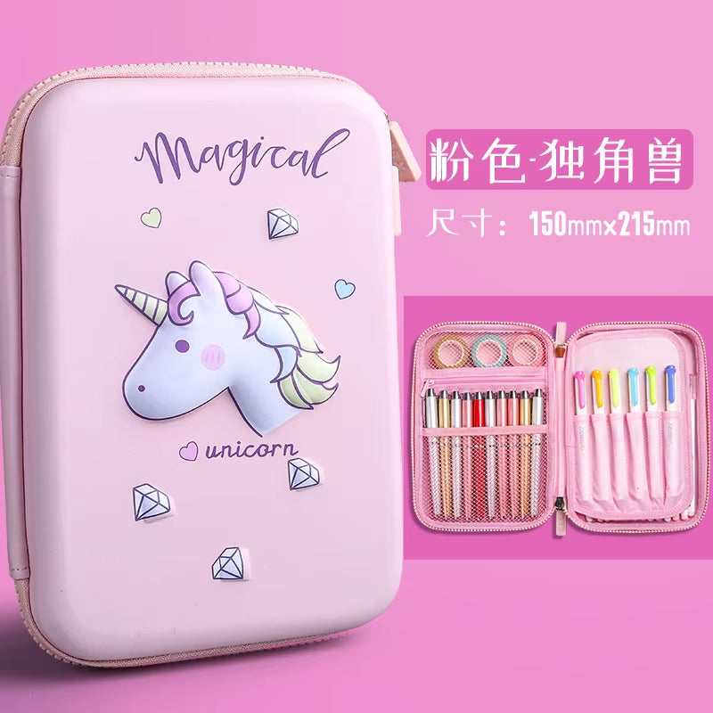 Kawaii Pencil Case Cute Cat Pencilcases Estuche Estojo Escolar Papeleria Piornik Stationery Licorne Etui Trousse Ecole