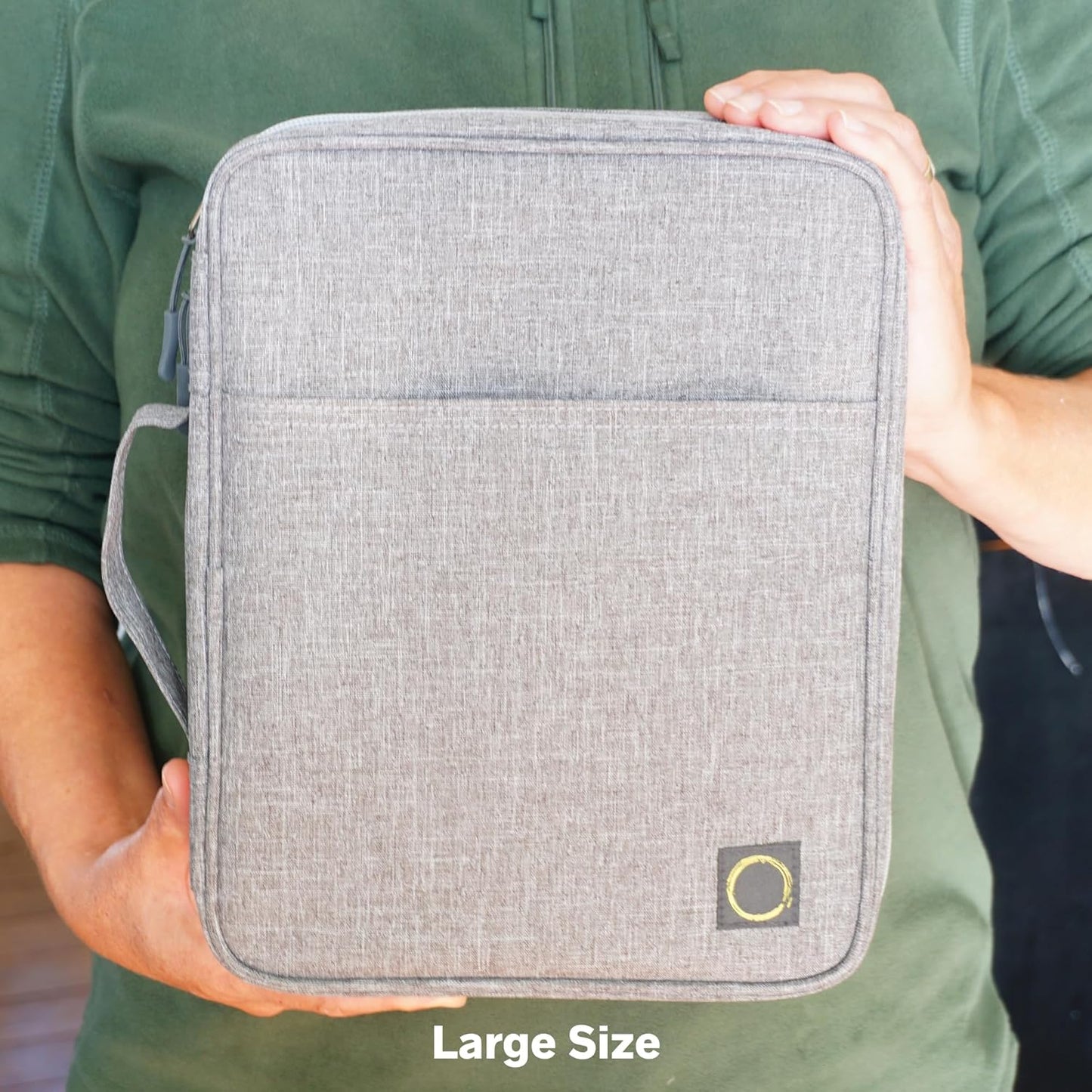 Journal Supplies Storage Case (Gray - Large) - Custom Travel Organizer Holder for B5 Planner, Pens, Journal Supplies and Accessories (Case Only - Supplies Not Included)