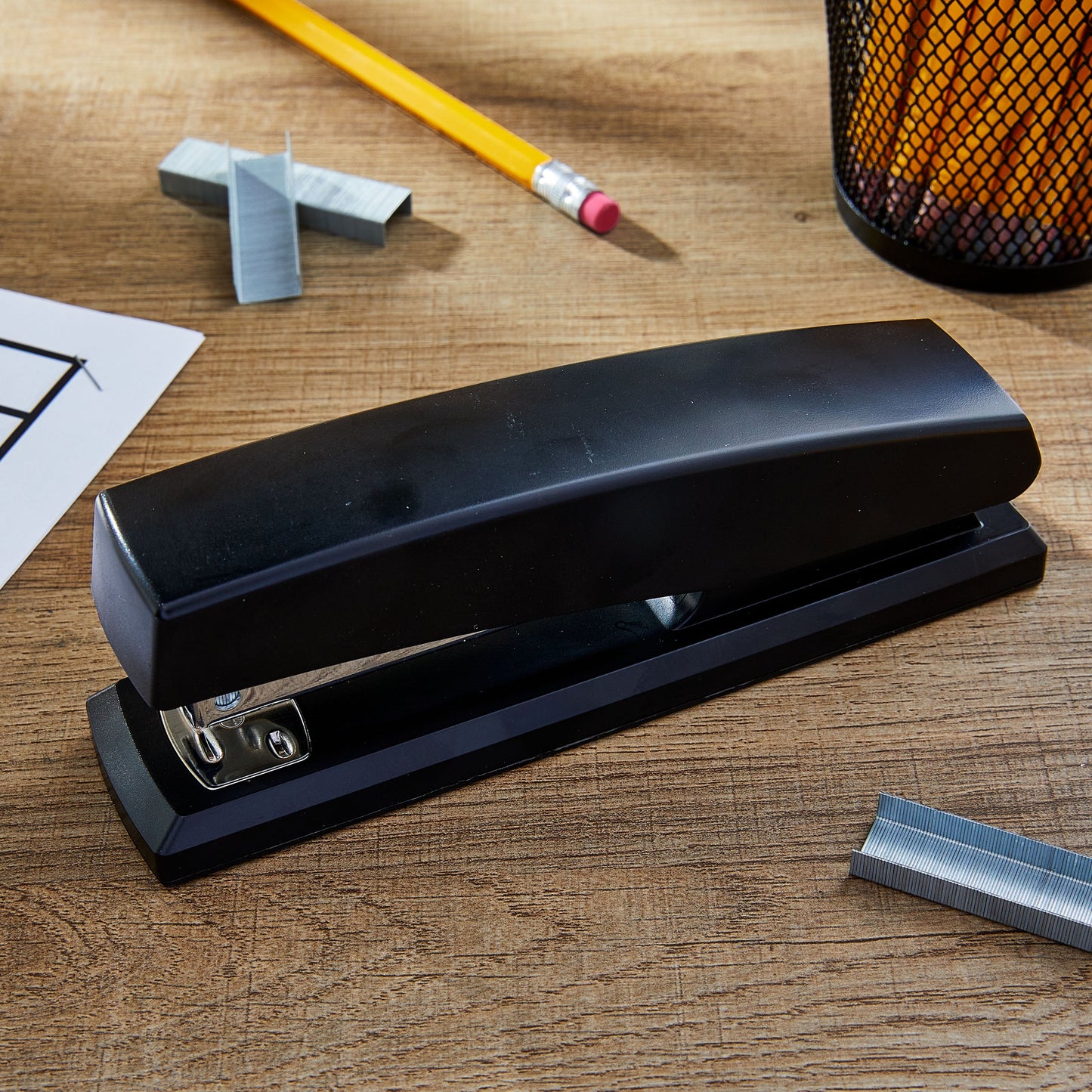 Pen + Gear 20-Sheet Desktop Stapler with 1250 Staples,Black,Manual