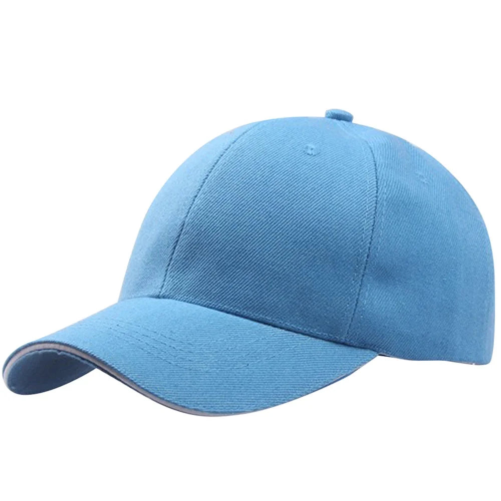 Baseball Cap Women Men Baseball Snapback Hat -Hop Adjustable Sky Blue + One Size