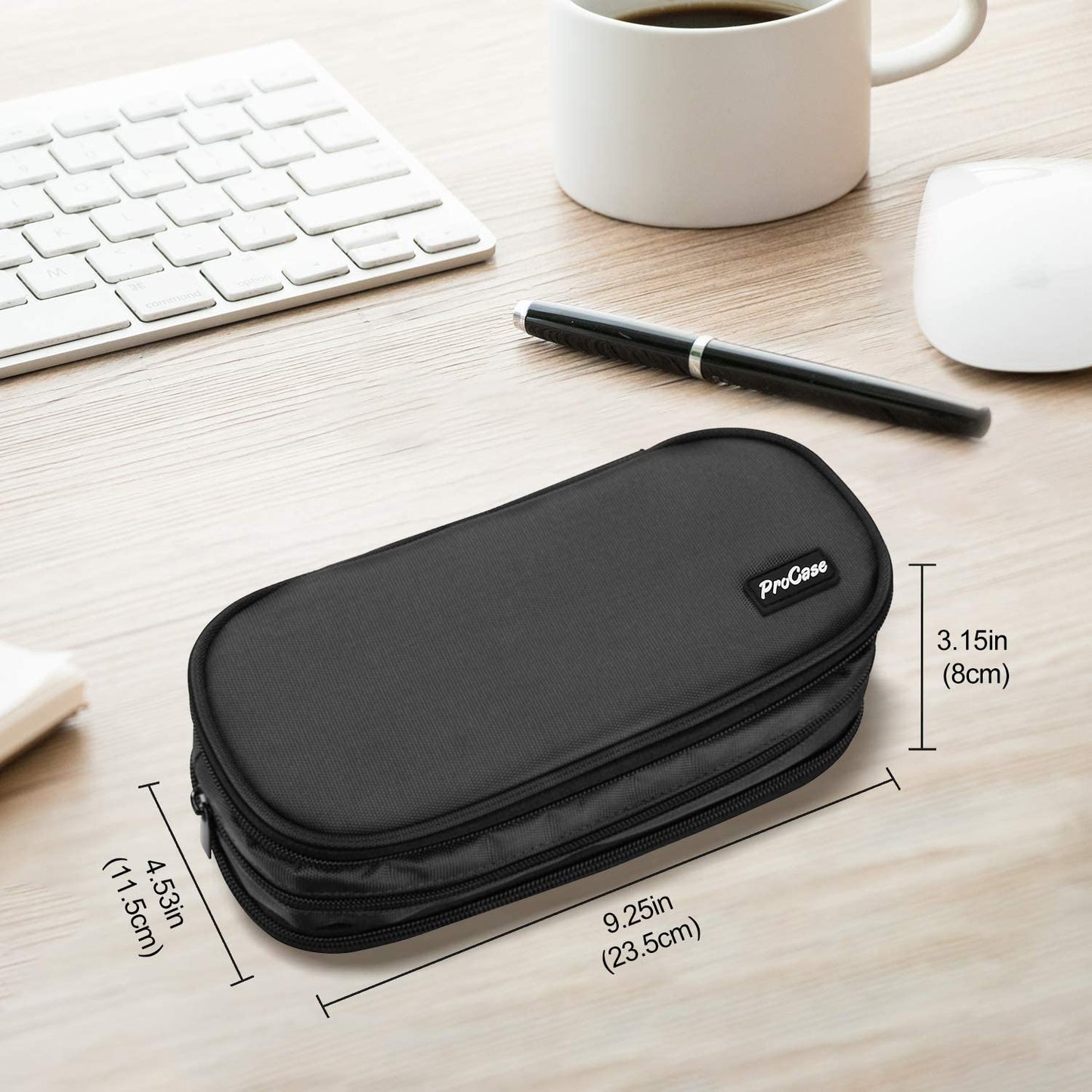 Big Capacity Pencil Case Pen Bag, Handheld Pencil Holder Pouch Pen Organizer Students Stationery Pouch with Durable Zipper Multi Compartments for School & Office Supplies