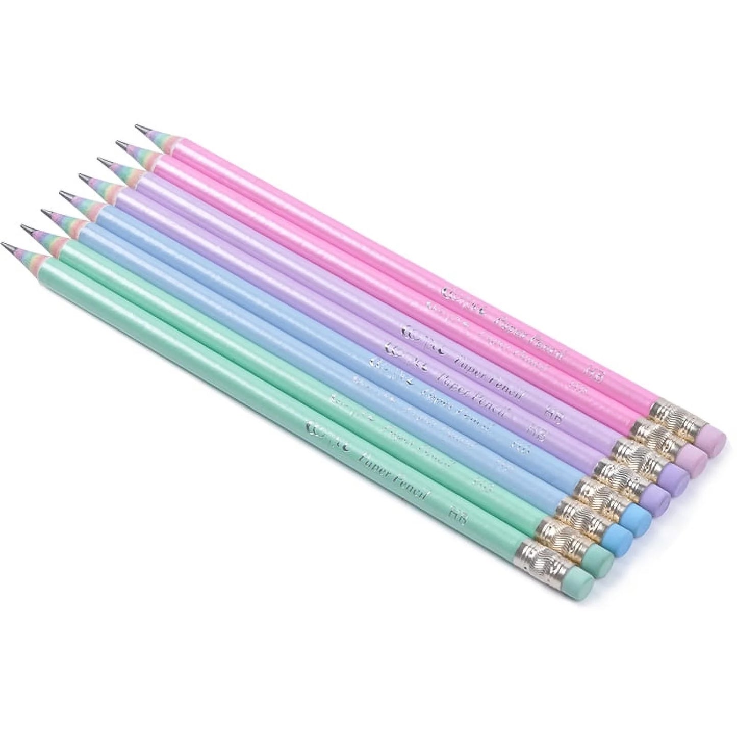 Pencils #2 Pre-Sharpened Pencils Number 2 Pencils School Pencils Kids Pencils with Erasers Rainbow Pencils Eco Pencils for School Supplies, 24 Pack