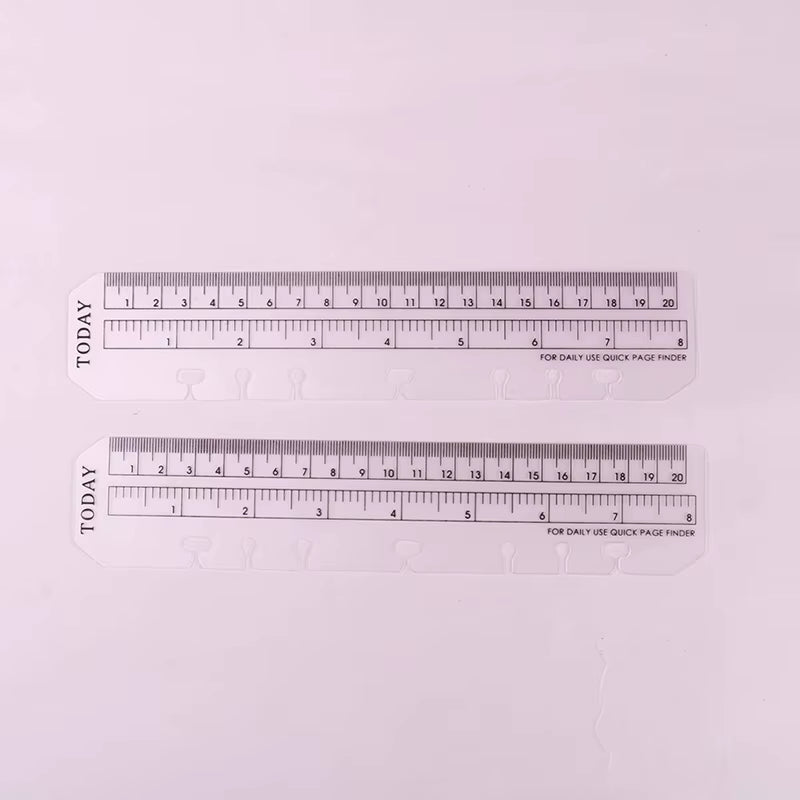 2Pcs/Lot Bookmark Rulers Index Ruler Bookmark Notebooks Accessories for Binder Planner Notebooks School Office