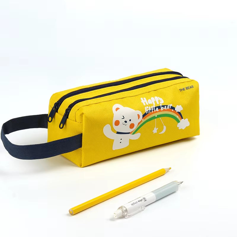 Pencil Case Trousse Scolaire Pink Ferace Cartuchera Para Lapices School Etui Kawaii Canvas Large Capacity Kalem Kutusu Newme Box