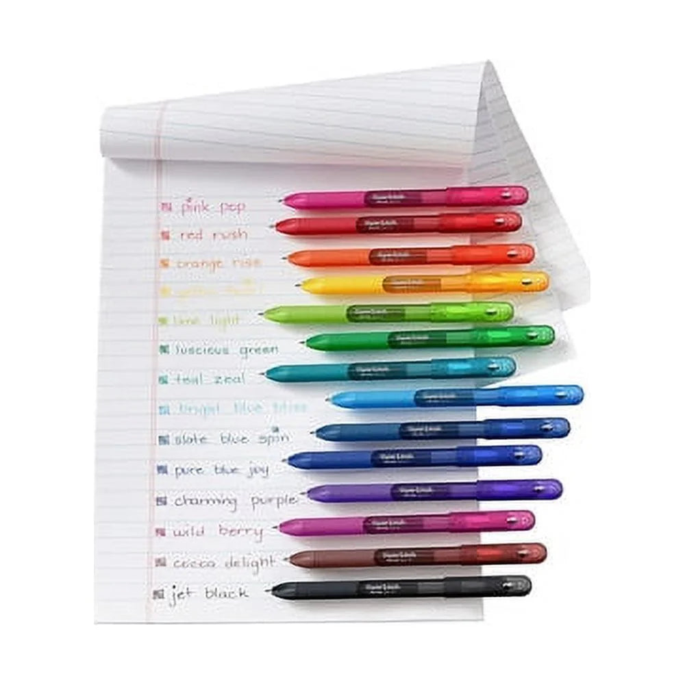 Paper Mate Inkjoy Gel Pens, Medium Point (0.7Mm), Dark Blue, Capped, 12 Count