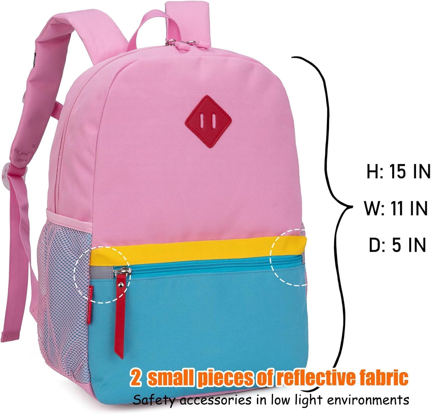 Preschool Backpack for Toddler Girls, Kids School Bag, Ages 3 to 7 Years Old, Small, Pink Blue