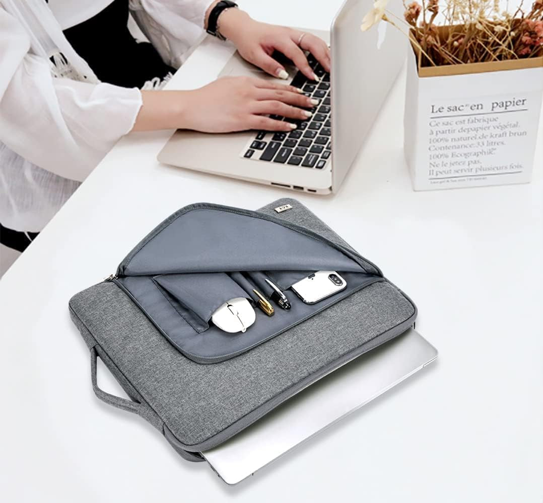Laptop Sleeve 11.6 12 Inch, Waterproof Slim Laptop Case Bag with Handle Compatible with Surface Pro 9 8 7/Laptop Go 2 3, Macbook Air 11/12, 11-12 Inch HP Asus Samsung Chromebook,Grey