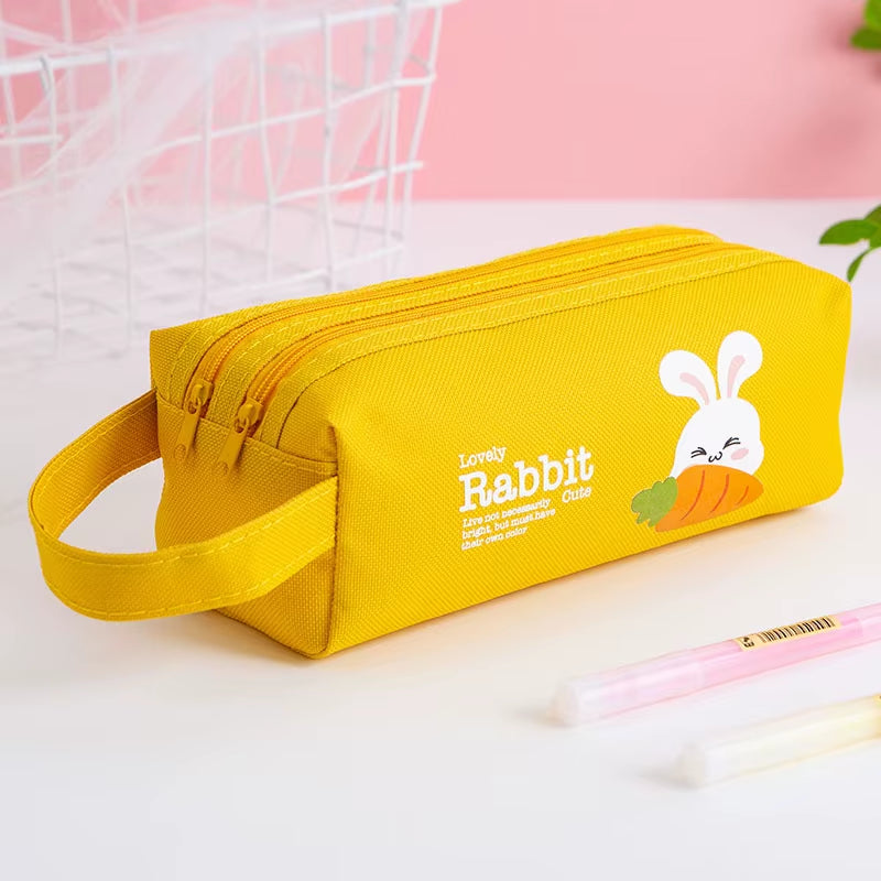 Pencil Case Trousse Scolaire Pink Ferace Cartuchera Para Lapices School Etui Kawaii Canvas Large Capacity Kalem Kutusu Newme Box