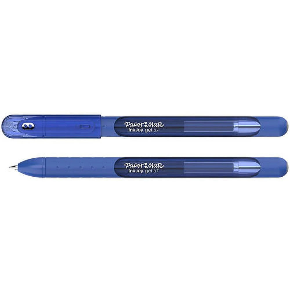 Paper Mate Inkjoy Gel Pens, Medium Point (0.7Mm), Dark Blue, Capped, 12 Count