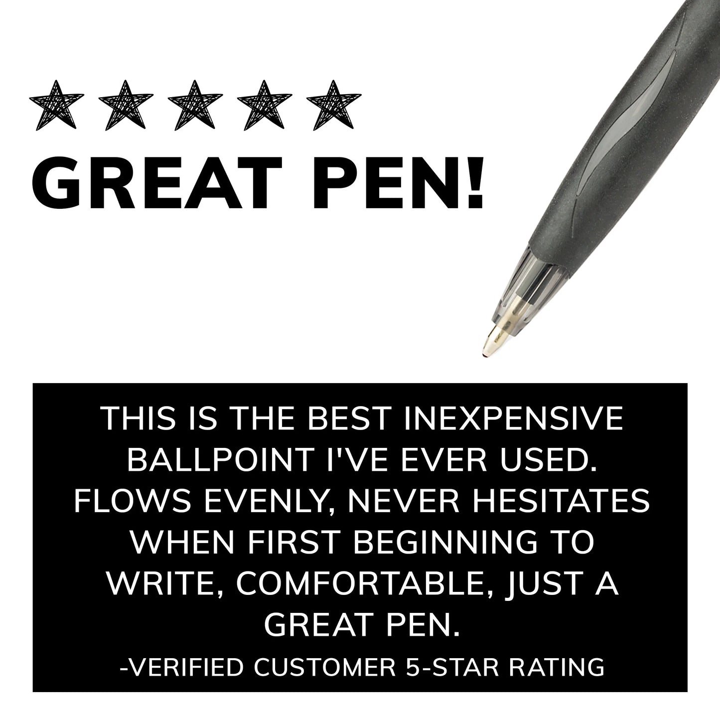 Glide Blue Retractable Ballpoint Pens, Medium Point, 1.0 Mm, Blue Ink, Pack of 4
