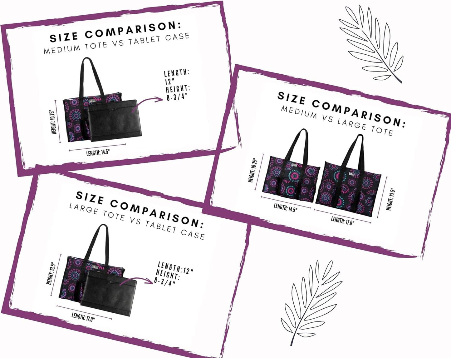 Utility Tote with Pockets & Compartments-Perfect Nurse Tote Bag, Teacher Bag, Work Bags for Women & Craft Tote