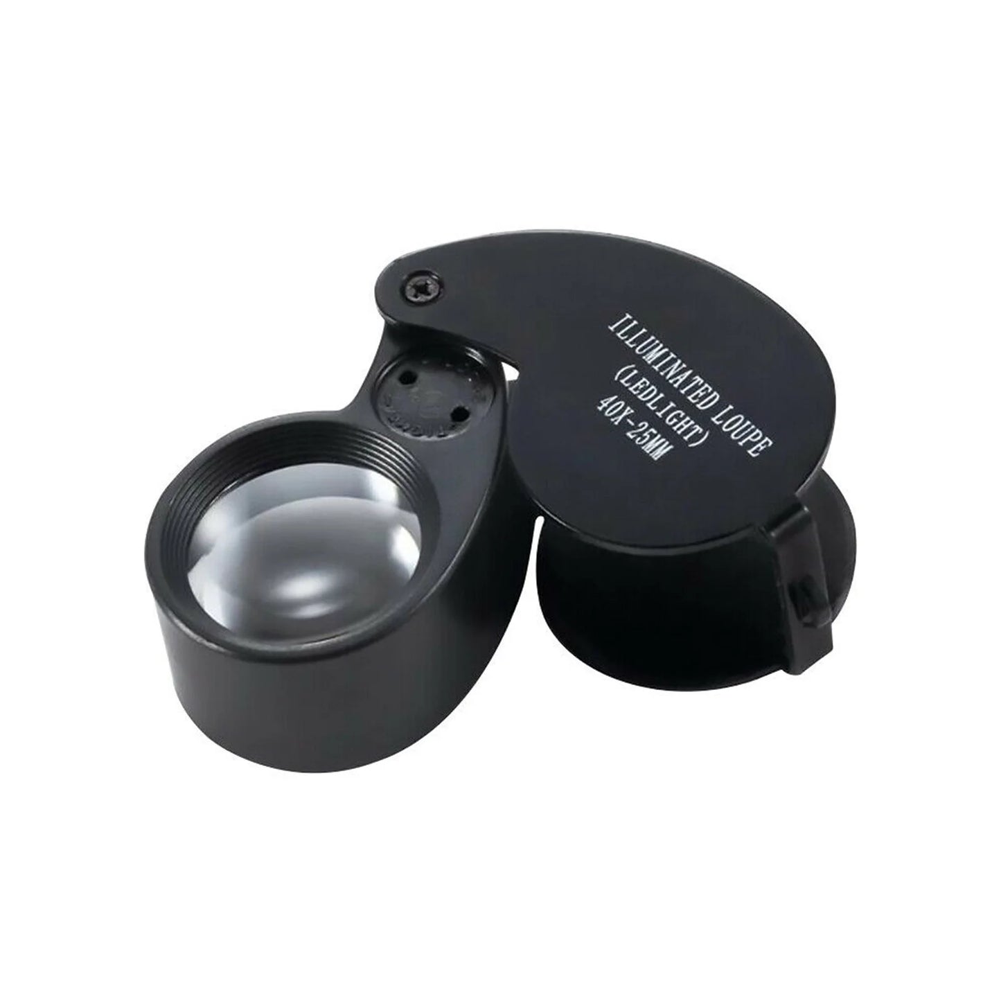 Clearance Sales 40X - Jewelry Eye Glass Magnifier LED Light Jewelers -Loop Pocket Supply for School Office (White)