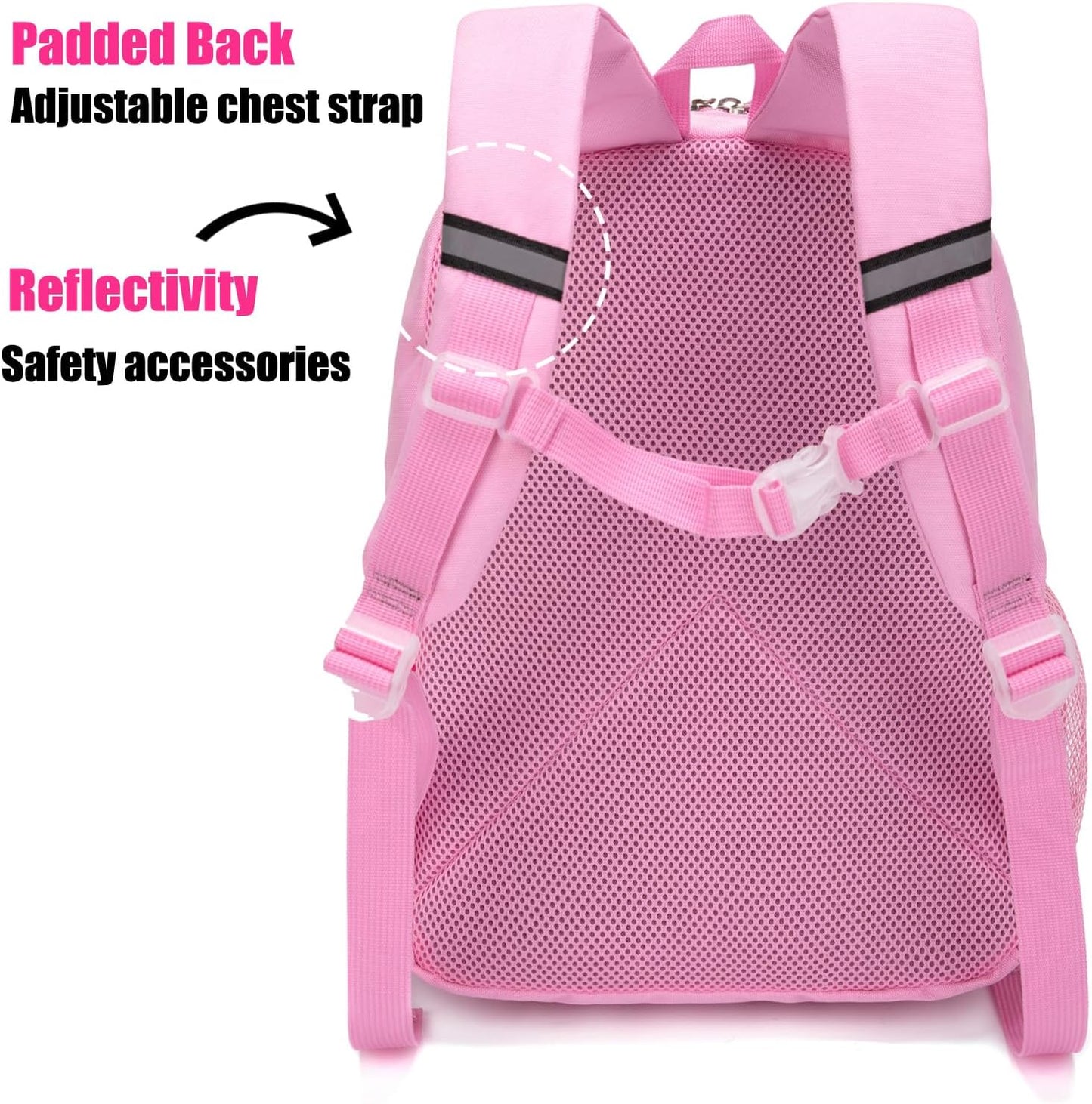Preschool Backpack for Toddler Girls, Kids School Bag, Ages 3 to 7 Years Old, Small, Pink Blue