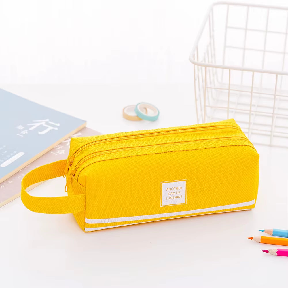 Pencil Case Trousse Scolaire Pink Ferace Cartuchera Para Lapices School Etui Kawaii Canvas Large Capacity Kalem Kutusu Newme Box