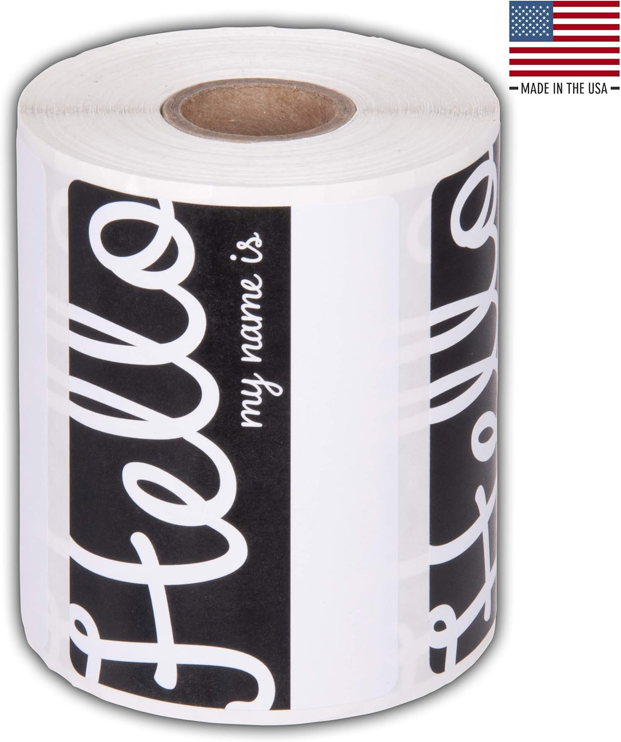 350 Pack Hello My Name Is Stickers Identification Badges, 3.5" X 2.25" Peel and Stick for Conferences, Offices and Schools - Made in the USA (Chic Industrial)