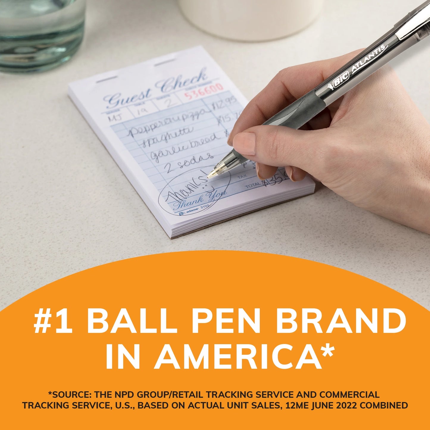Glide Retractable Ballpoint Black Pens, Medium Point, 1.0 Mm, Black Ink, Pack of 4