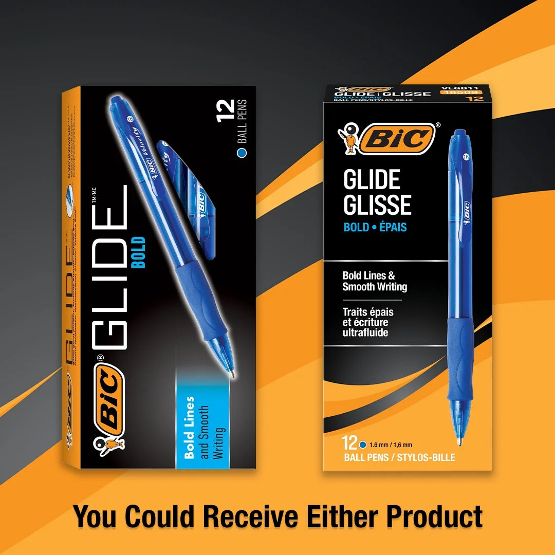 Glide Bold Retractable Ball Pen, Blue, 1.6Mm Bold Point, 12 Pack