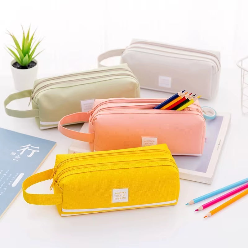 Pencil Case Trousse Scolaire Pink Ferace Cartuchera Para Lapices School Etui Kawaii Canvas Large Capacity Kalem Kutusu Newme Box