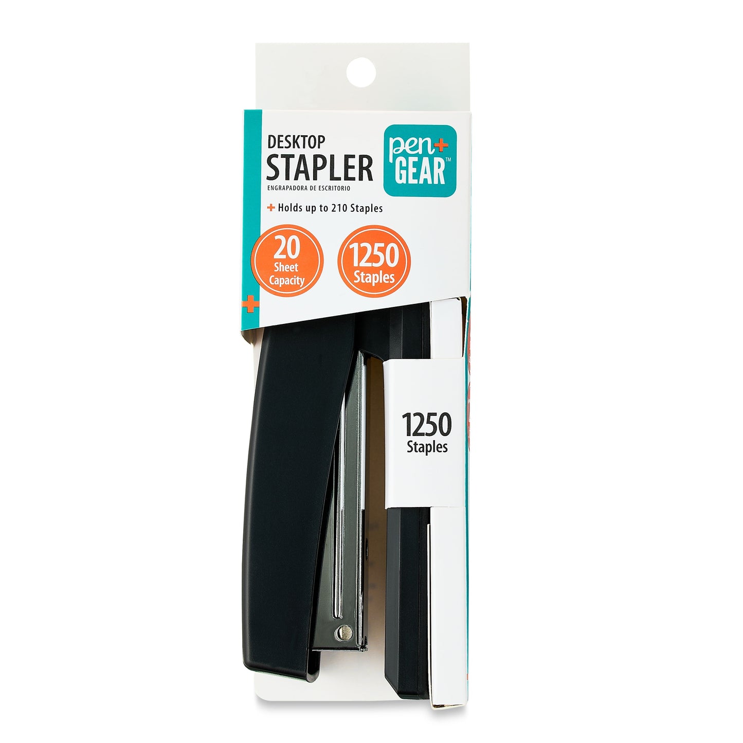 Pen + Gear 20-Sheet Desktop Stapler with 1250 Staples,Black,Manual