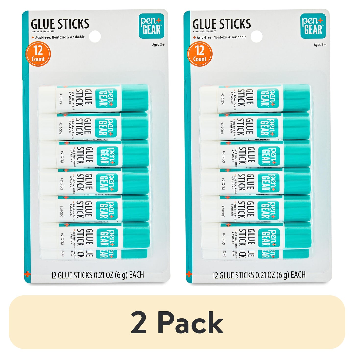 (2 Pack) All Purpose Glue Sticks, 12 Count, 6G