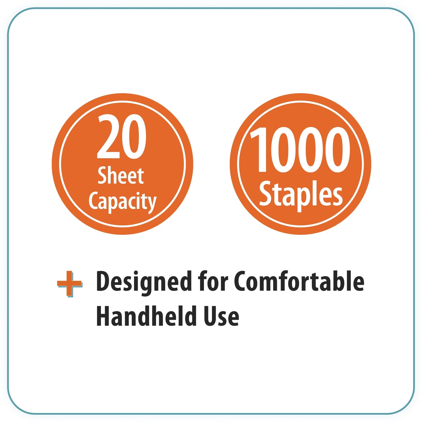 20-Sheet Mini Stapler with 1000 Staples, Clear