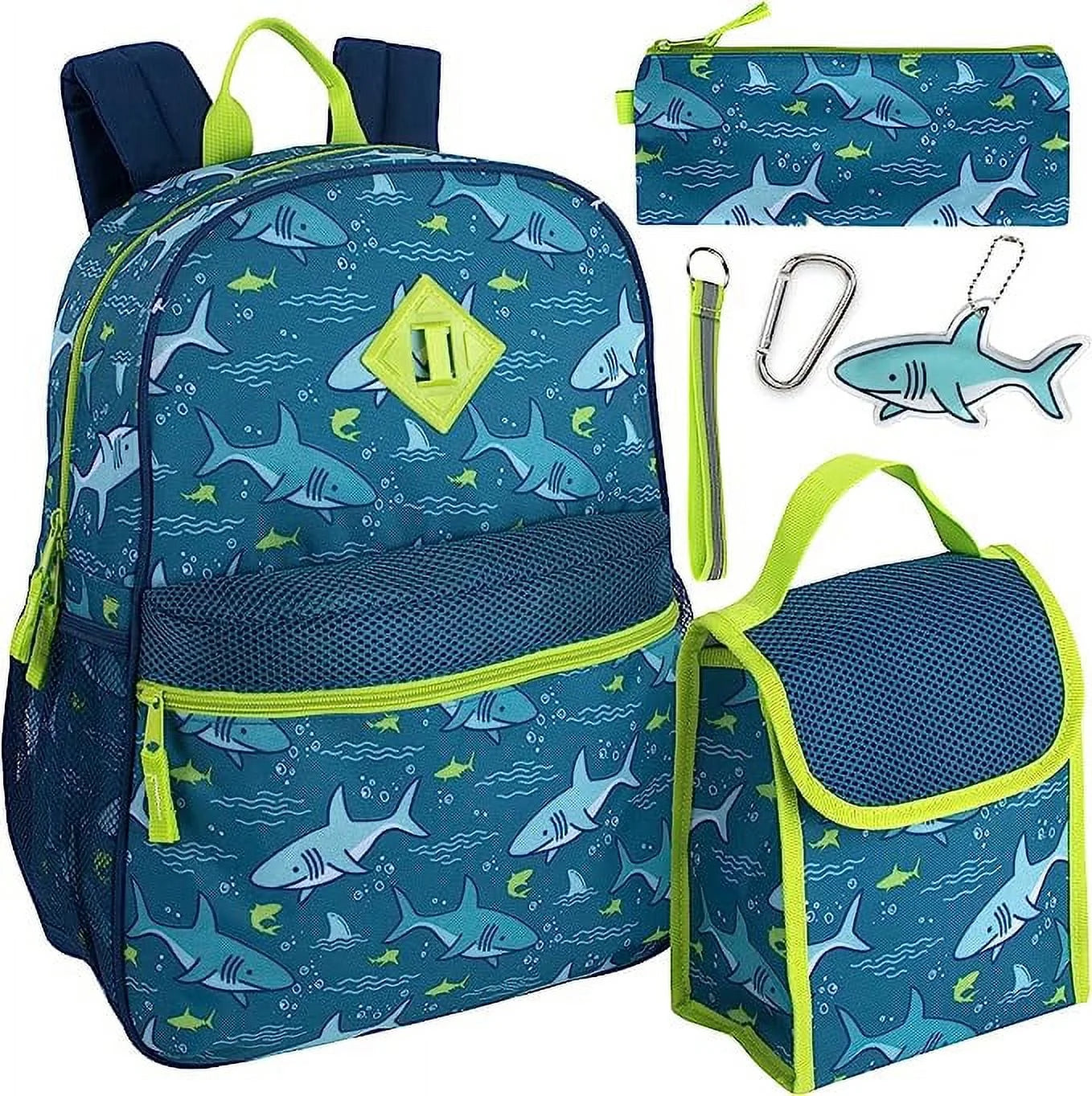 Trailmaker 6-In-1 Shark Backpack, Blue
