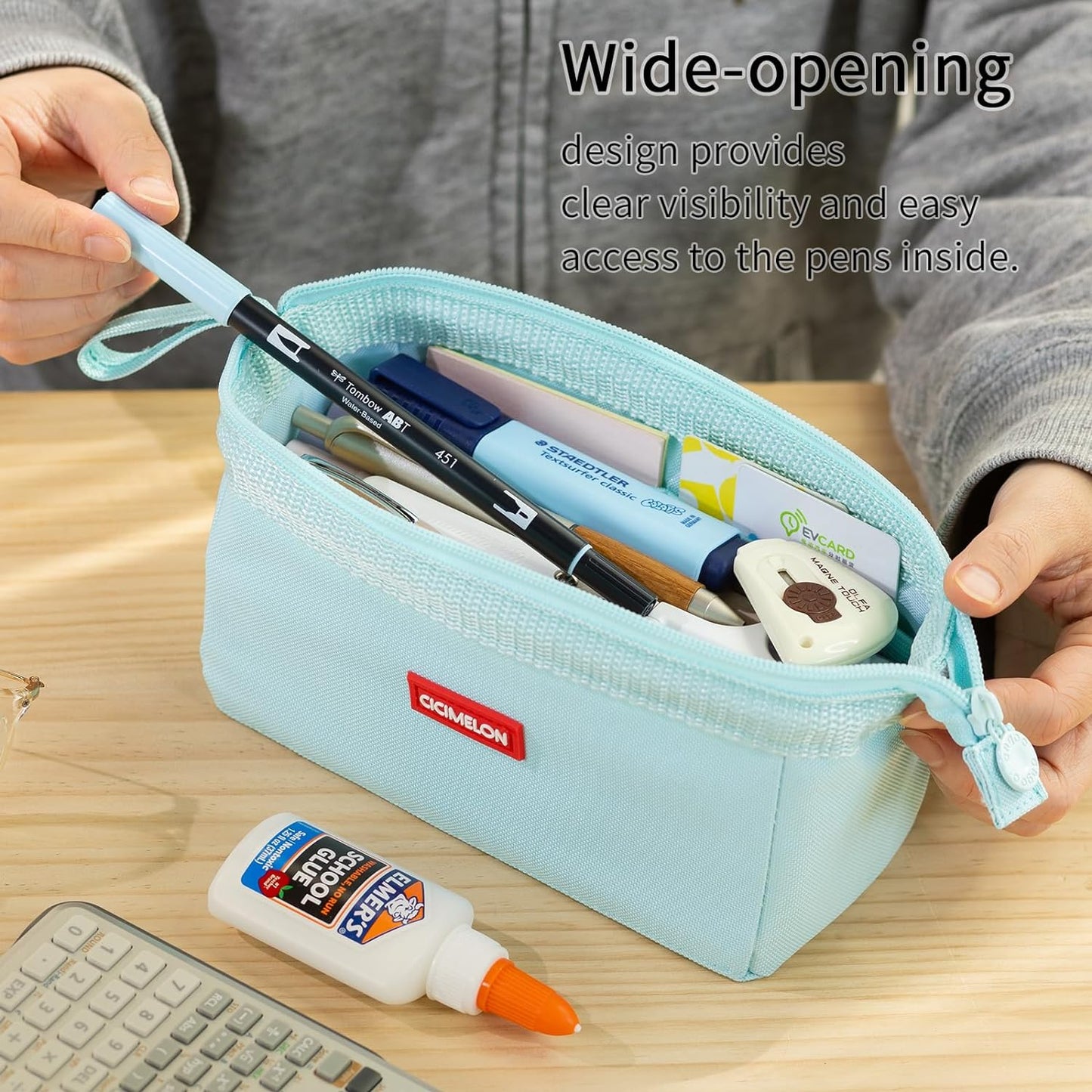 Pencil Case Large Capacity Pencil Pouch Pen Bag for School Teen Girl Boy Men Women