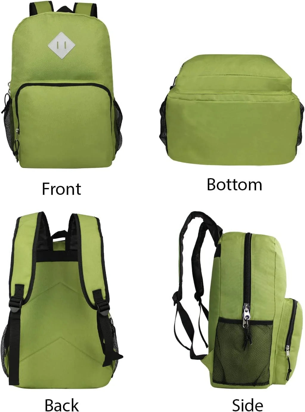 18'' Inch Sport Bulk Backpacks with 52 Piece School Wholesale Supply Kit in 11 Assorted Styles - Case of 12 Pack Bundle