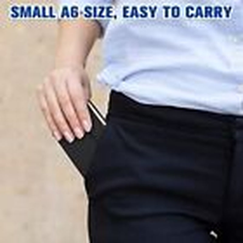 Pack Pocket Notebook Journals A6 Mini Hardcover Journal PU Leather 40 Black