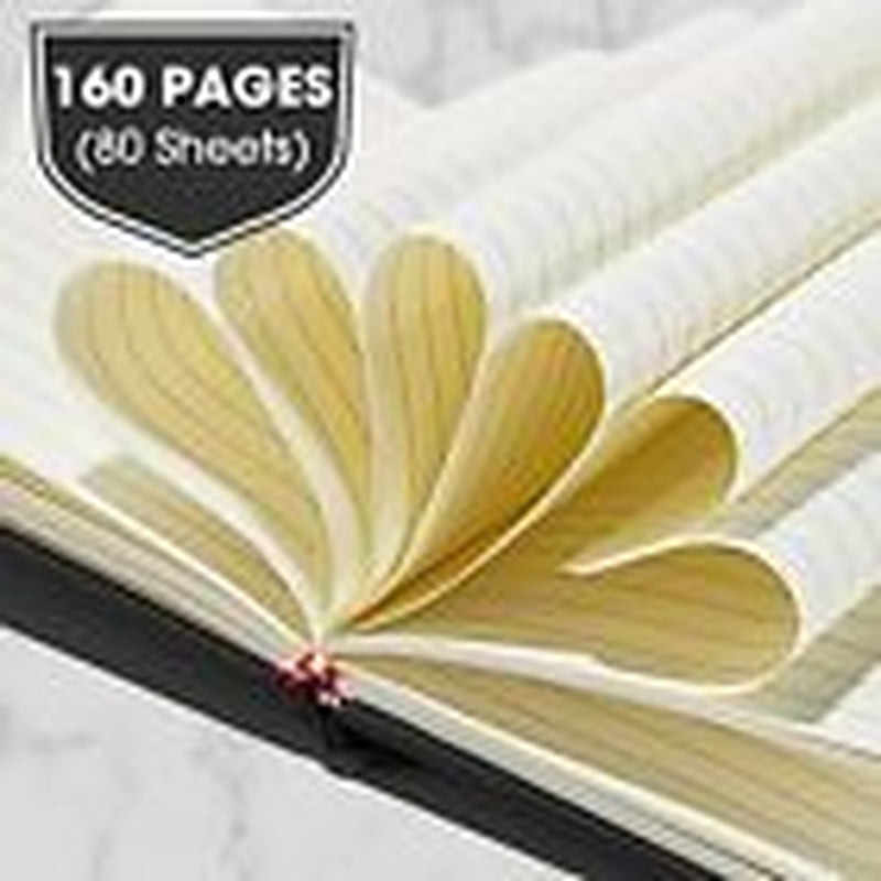 Pack Pocket Notebook Journals A6 Mini Hardcover Journal PU Leather 40 Black