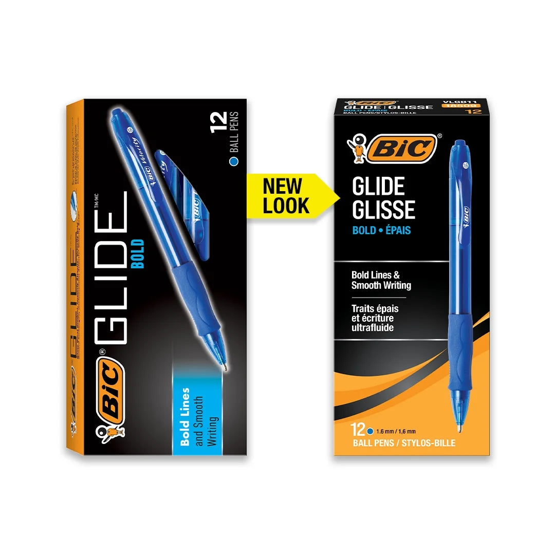 Glide Bold Retractable Ball Pen, Blue, 1.6Mm Bold Point, 12 Pack