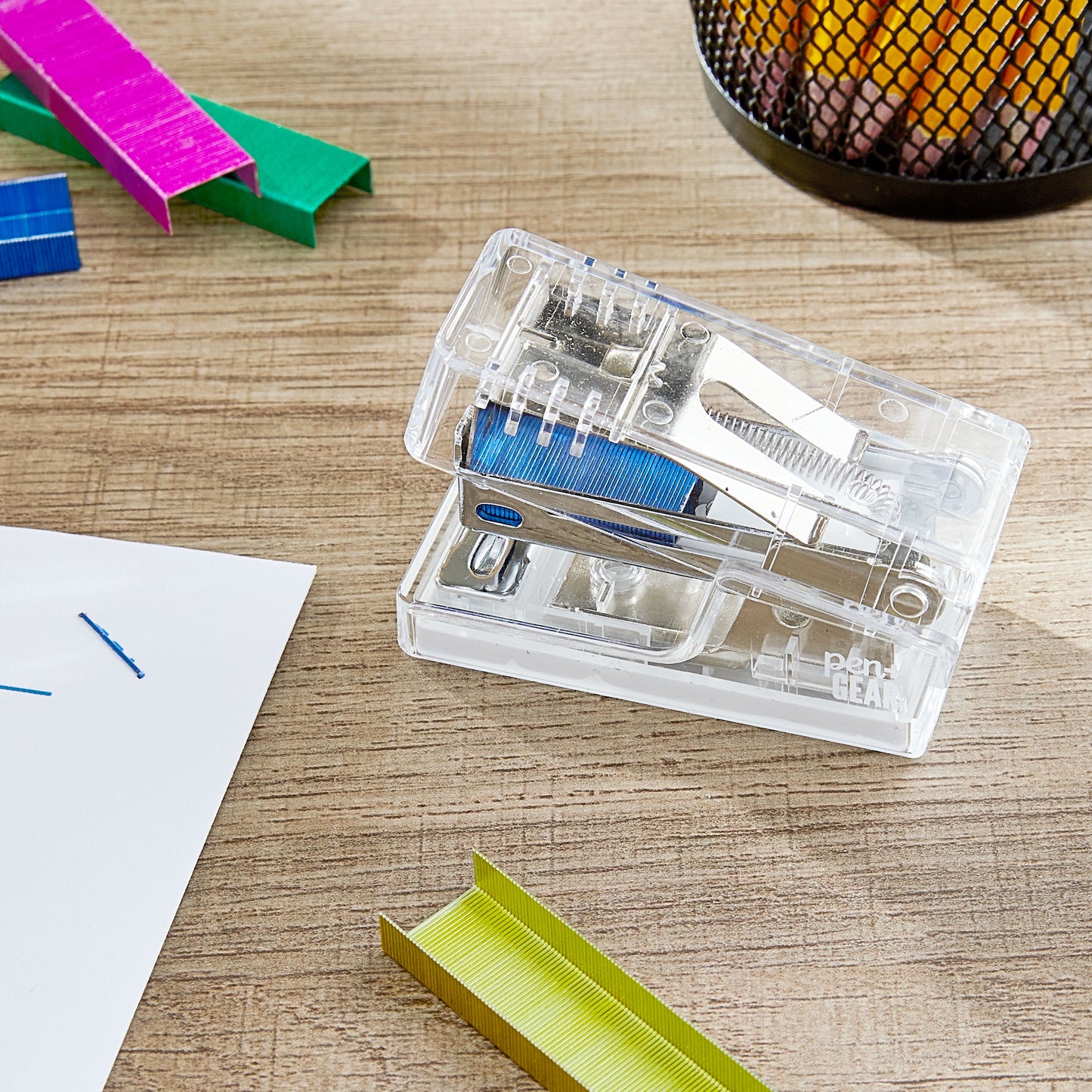 20-Sheet Mini Stapler with 1000 Staples, Clear