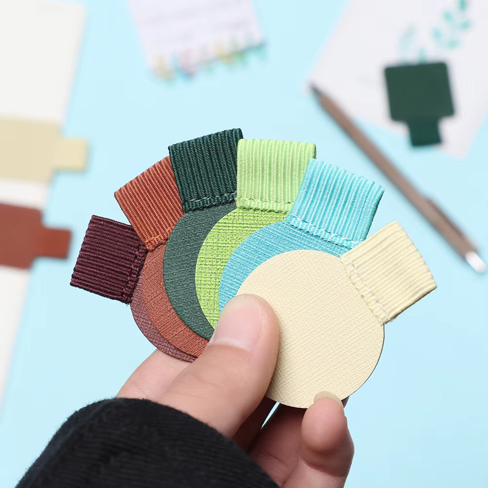 1PCS Colorful Self-Adhesive Leather Pen Clip Pencil Elastic Loop for Notebooks Journals Clipboards Pen Holder School Supplies