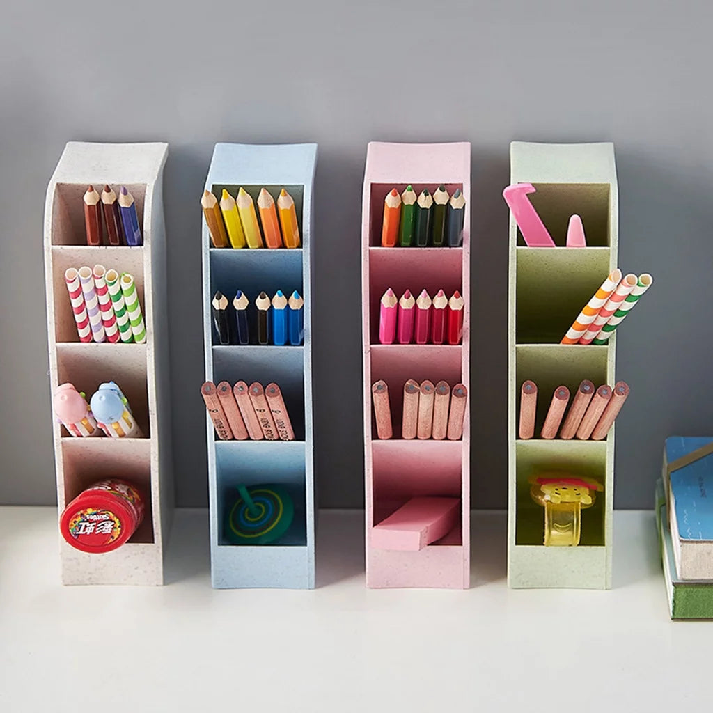 Multifunctional Pen Holder Pencil Holder for Desk, Pencil Cups Desk Accessories Holder, Makeup Brush Storage, Desktop Stationery Organizer for Office Home Supplies