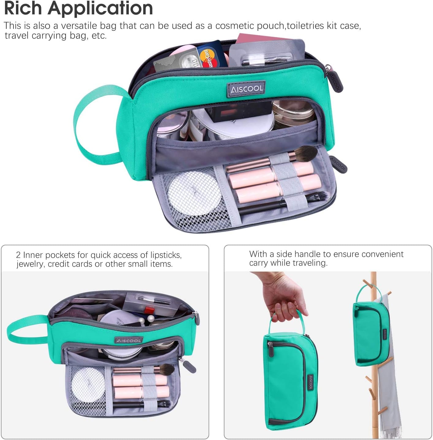Big Capacity Pencil Case Bag Pen Pouch Holder Large Storage Stationery Organizer for School Supplies Office College (Green)