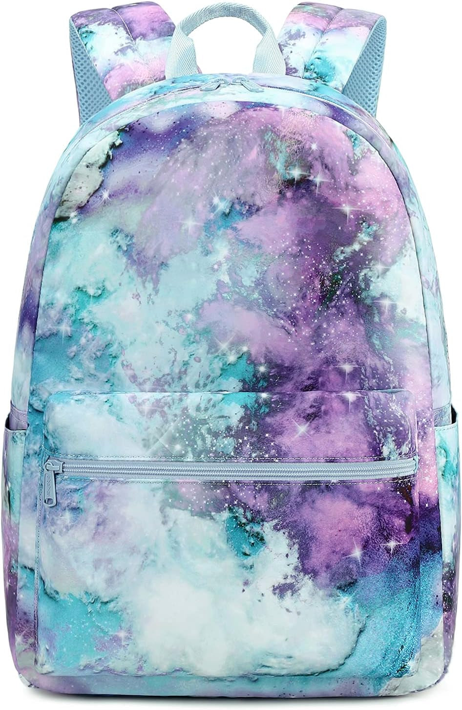 Lightweight Galaxy School Backpacks for Teen Girls Backpack with Lunch Bag (B Galaxy)