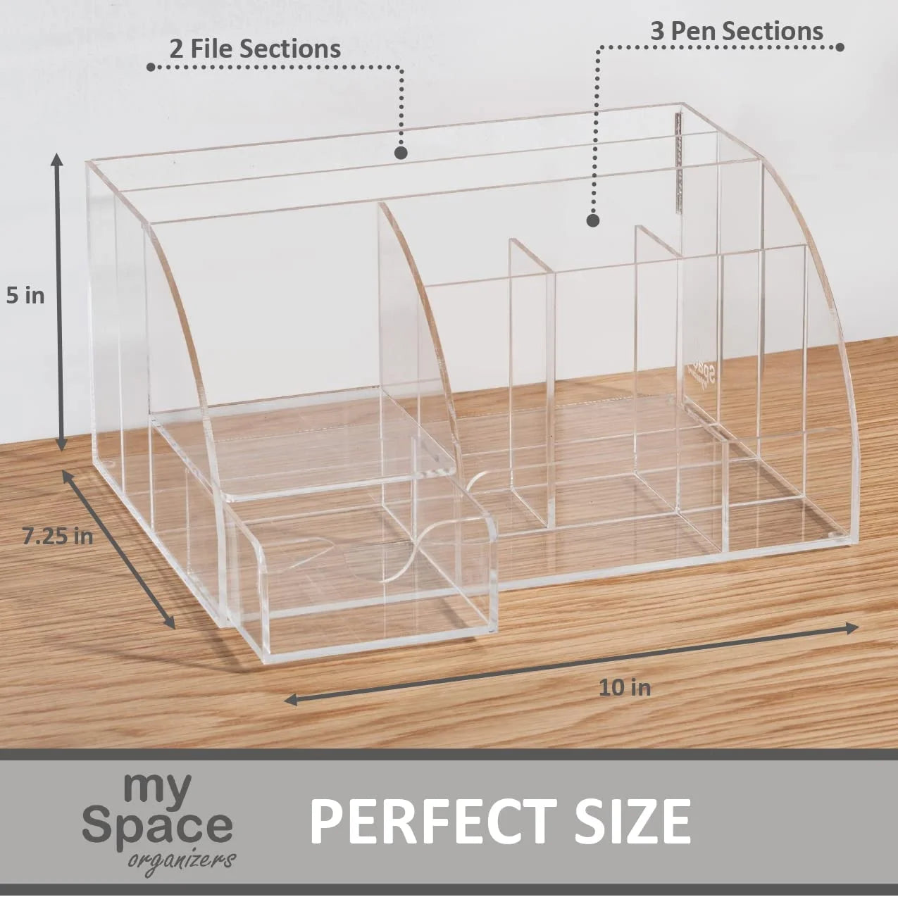 Clear Desk Organizer Acrylic for Home Office and School Supplies and Accessories