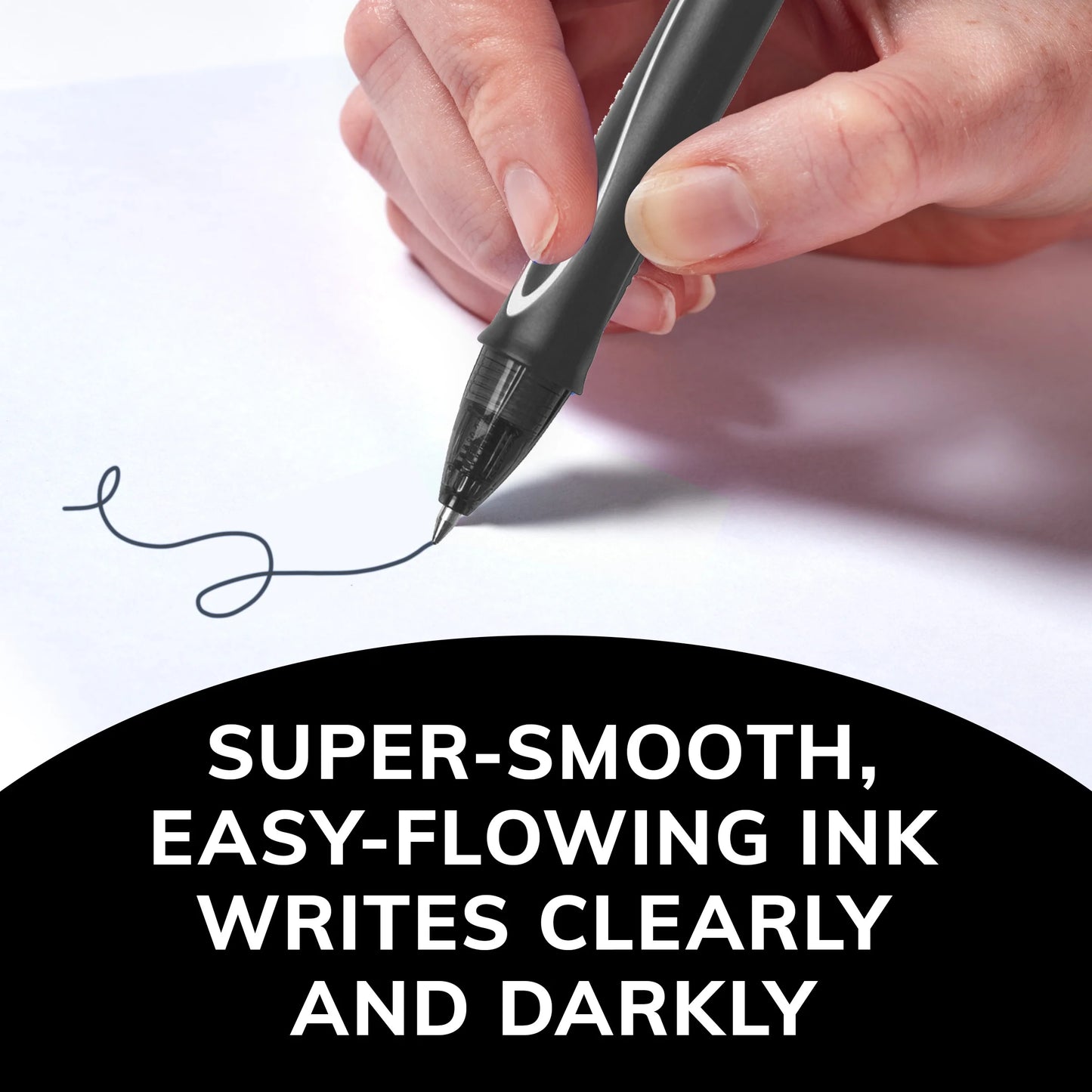 Gelocity Quick Dry Black Gel Pens, Medium Point (0.7Mm), 4-Count Pack