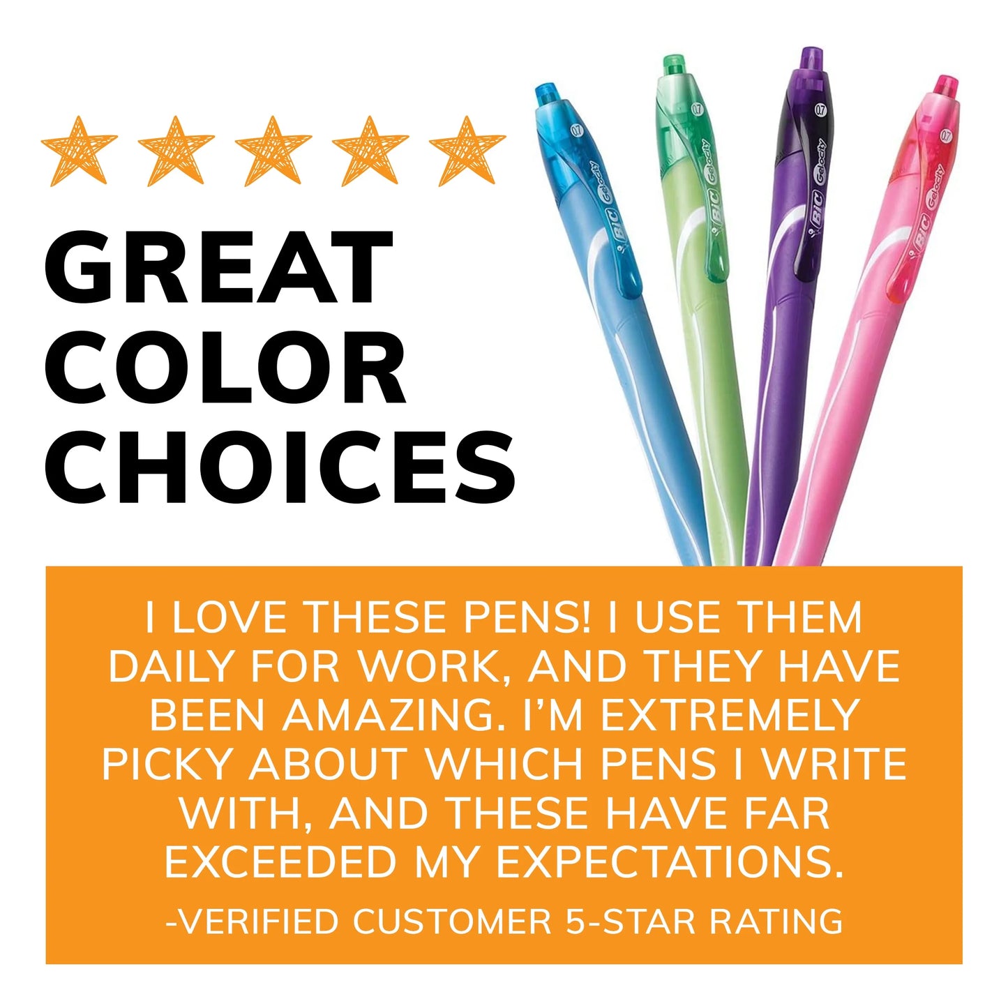 Gelocity Quick Dry Gel Pens, Medium Point (0.7Mm), Assorted Colors, 6-Count Pack