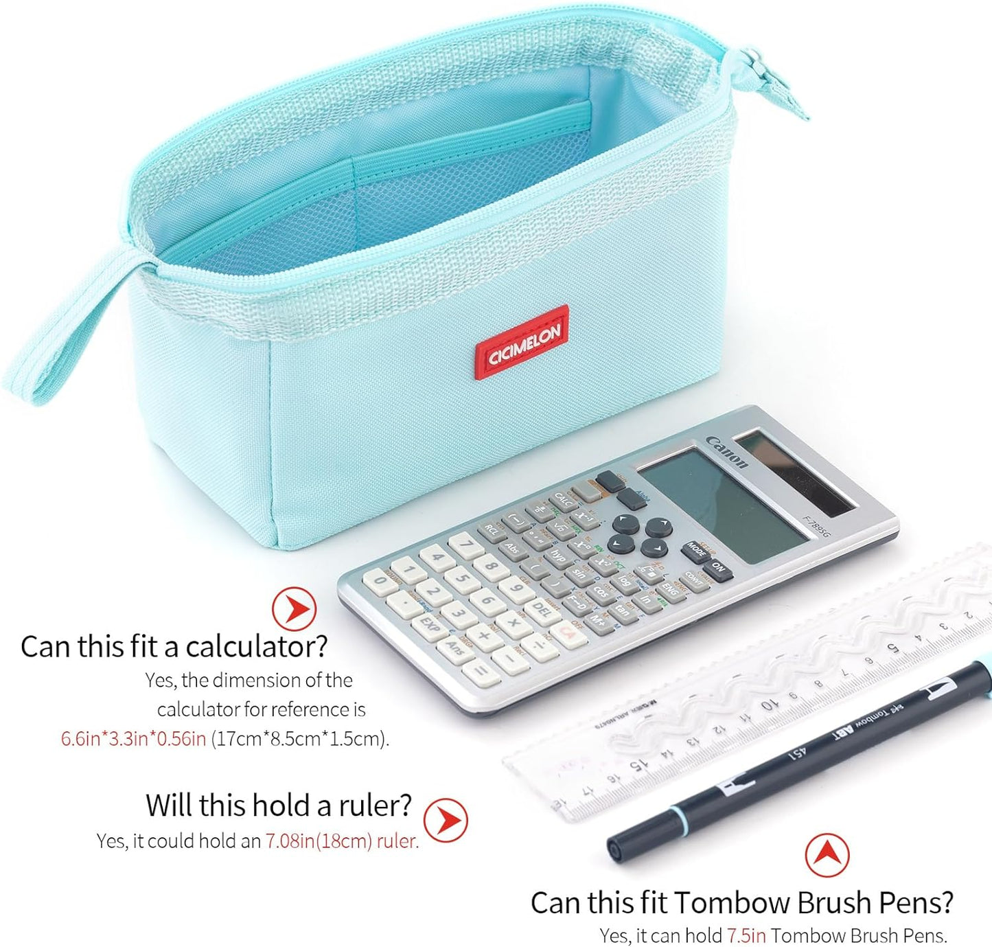Pencil Case Large Capacity Pencil Pouch Pen Bag for School Teen Girl Boy Men Women
