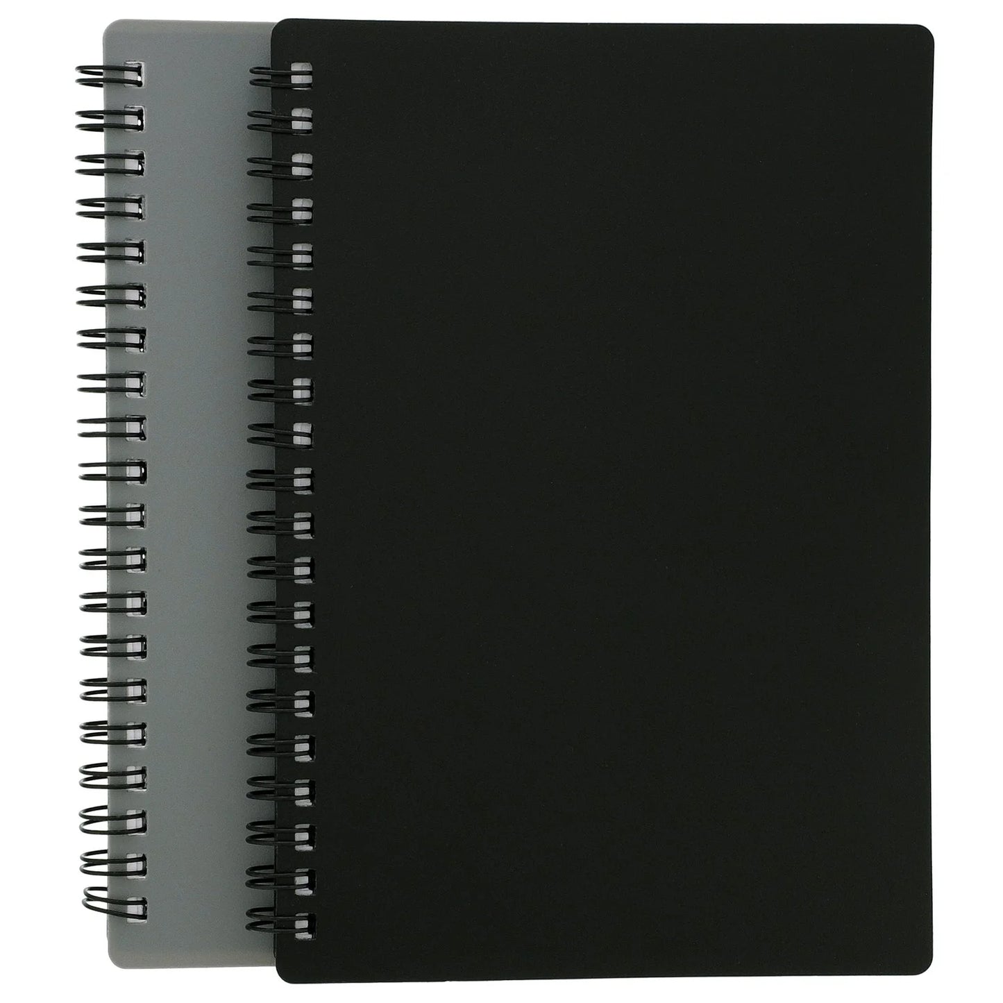 2-Pack Spiral Password Keeper Book with Alphabetical Tabs, Password Notebook for Internet and Computer Login, Username, Passwords for Home, Office, Gray/Black (80 Lined Pages, 5X7 In)