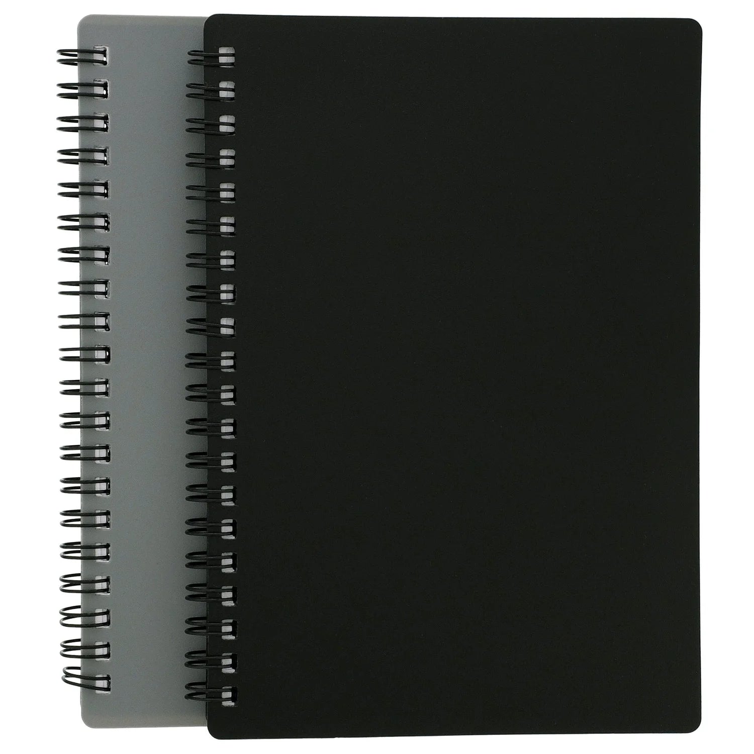 2-Pack Spiral Password Keeper Book with Alphabetical Tabs, Password Notebook for Internet and Computer Login, Username, Passwords for Home, Office, Gray/Black (80 Lined Pages, 5X7 In)