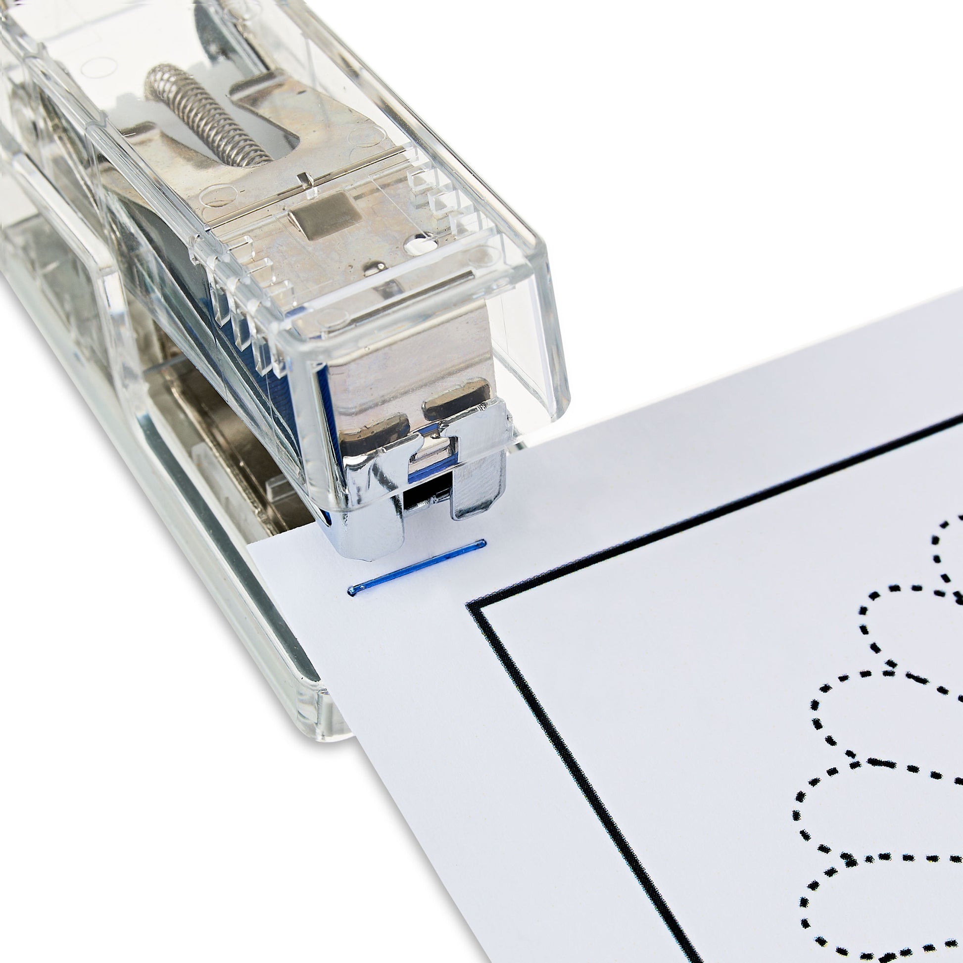20-Sheet Mini Stapler with 1000 Staples, Clear