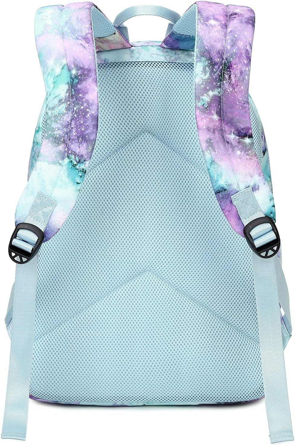 Lightweight Galaxy School Backpacks for Teen Girls Backpack with Lunch Bag (B Galaxy)